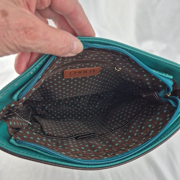 Chala Sweet Messenger Crossbody Shoulder Bag with Camper Embellishment. - Picture 11 of 16